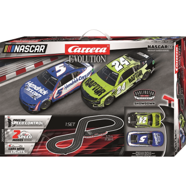 AUTORAMA CARRERA EVOLUTION PISTA ELÉTRICA NASCAR DARLINGTON SHOWDOWN COM 5,3 METROS 2 CARROS 1/32 CAR20025248